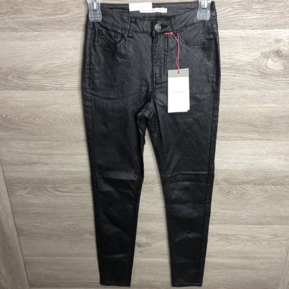 black shimmer jeans